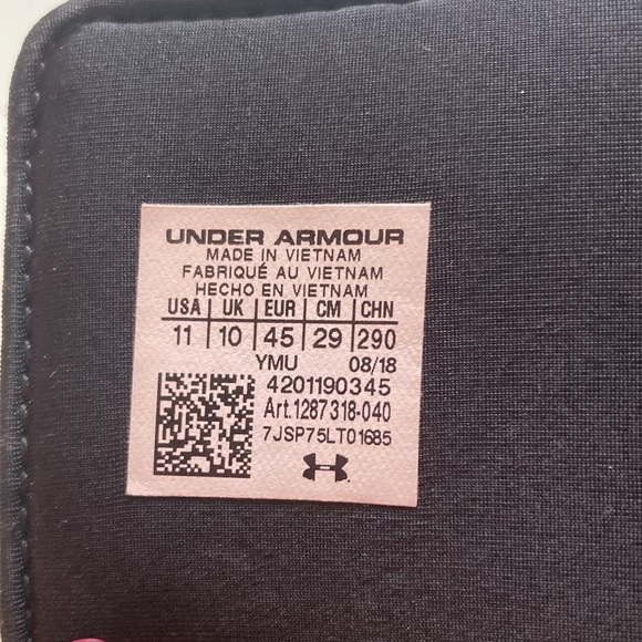 EUC Under Armour slides sandals. Grey, black and silver. Size 11 Mens. - Picture 5 of 5